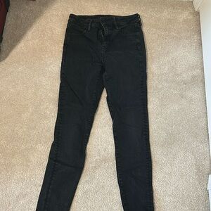 American Eagle Next Level Stretch Black Skinny Jeans Size 4 Short